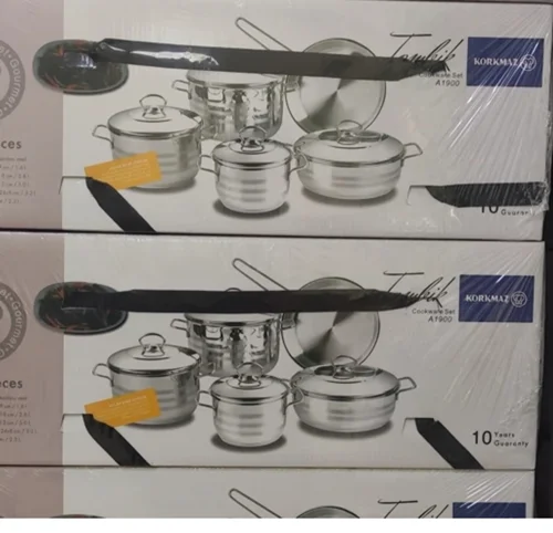 سرویس قابلمه کرکماز 9پارچه استیل(ارسال رایگان)