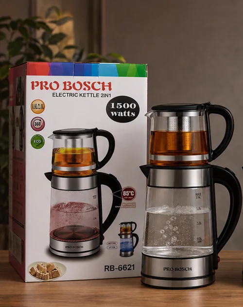چایی ساز بوش روهمی 1500وات گرمکن دار(ارسال رایگان)