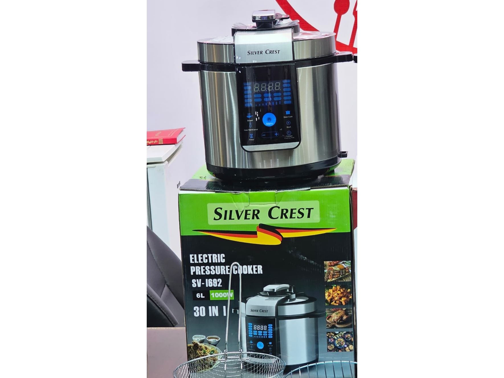 زودپز برقی سیلور کرست 30کاره تمام لمس سرخ کن دار(ارسال رایگان)