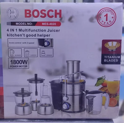 آبمیوه گیری بوش 4کاره تیغه تیتانیوم وکیوم دار (ارسال رایگان)