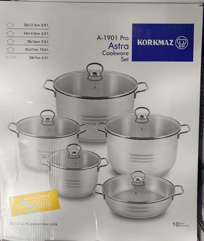 سرویس قابلمه کرکماز 10 مدل آسترا تمام استیل(ارسال رایگان)